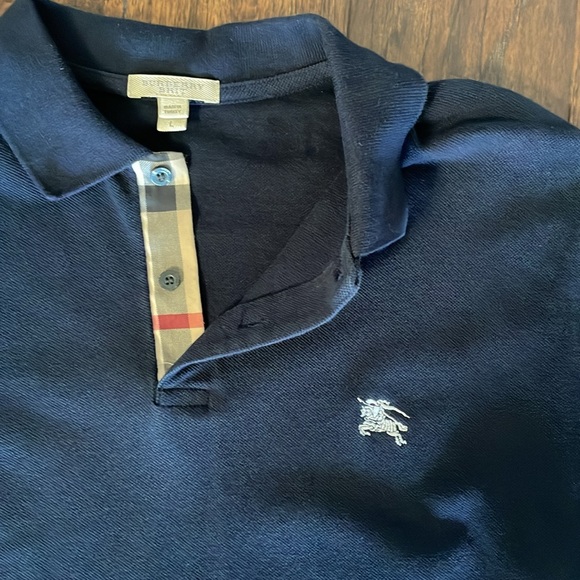 BURBERRY PIQUE OXFORD LOGO POLO / L - Picture 2 of 4